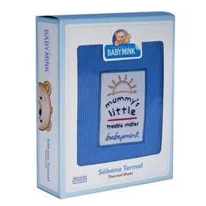 Oferta de Sábana Termal Azul por $229 en Baby mink