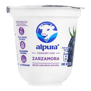 Oferta de Yoghurt Alpura Zarzamora 125 G - Alpura por $6.2 en Surti Tienda