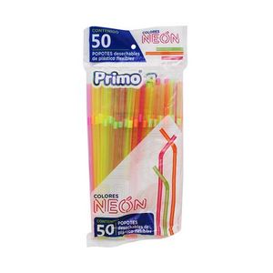 Oferta de Popote Primo Standar Neon Con Fue 50 Pzs - Sin Marca por $8.4 en Surti Tienda