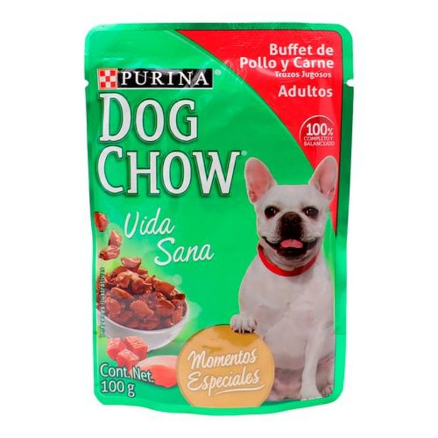 Oferta de Alimento Dog Chow 100 Grs Pollo-Carne - Dog Chow por $9.5 en Surti Tienda