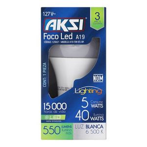 Oferta de Foco Led 5W Luz Blanca - Sin Marca por $30 en Surti Tienda