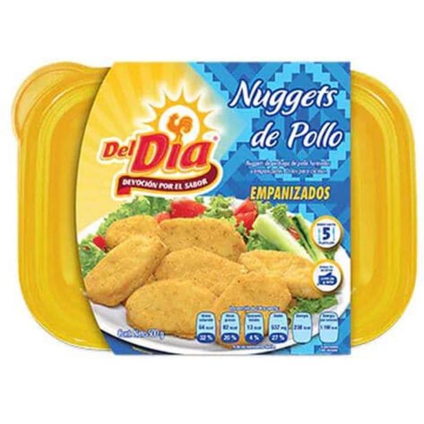 Oferta de Nuggets de pollo Del Día empanizados 500 g por $54.9 en Soriana Mercado