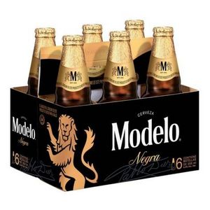 Oferta de Cerveza Oscura Negra Modelo Botella 6 Pack 355 ml por $104 en Soriana Mercado