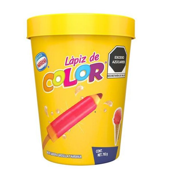 Oferta de Helado Nestlé Lápiz de Color Grosella y Naranja 950 ml por $50 en Mega Soriana