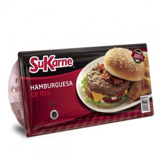 Oferta de Hamburguesa de Res Fina SuKarne 720 gr por $69 en Soriana Express