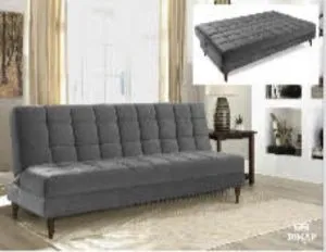 Oferta de SOFA CAMA DIMAP MYTHO ARMANI GRIS por $6990 en Mueblerías Portillo