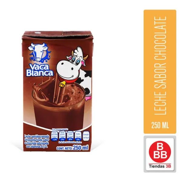 Oferta de Leche Sabor Chocolate Vaca Blanca, 250 Ml por $5.5