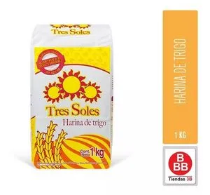 Oferta de Harina De Trigo  Tres Soles, 1 Kg por $19.5 en Tiendas 3B
