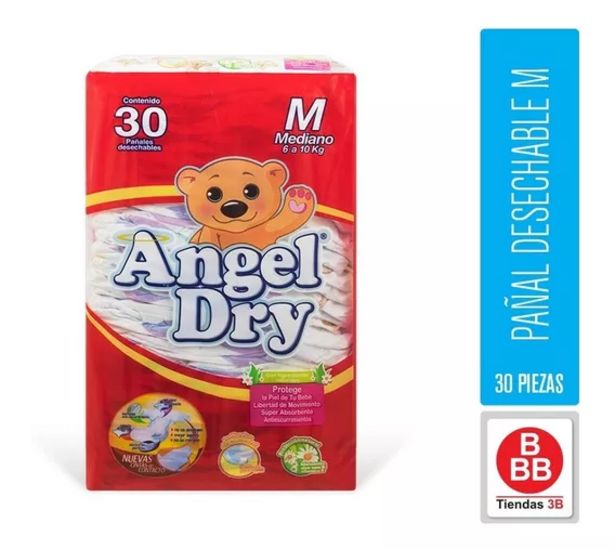 Oferta de Pañal Angel Dry Etapa 3 Mediana 30 Pzas por $64