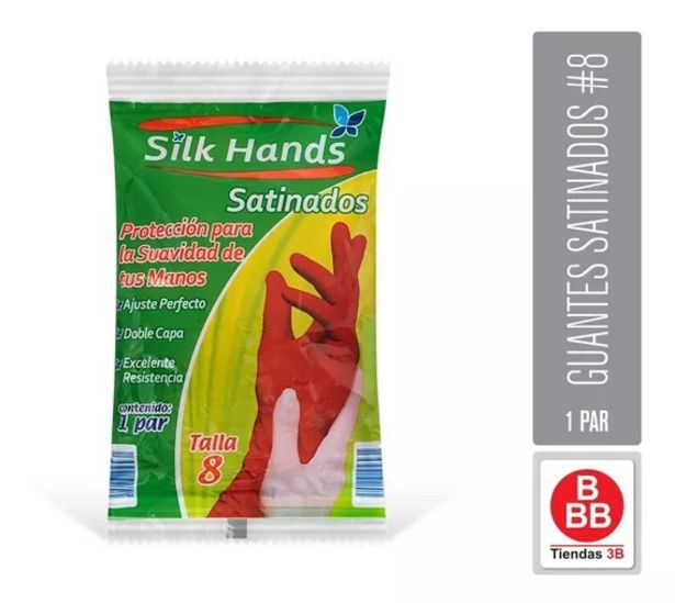 Oferta de Guantes Satinados Silk Hands No.8 por $18.5 en Tiendas Tres B