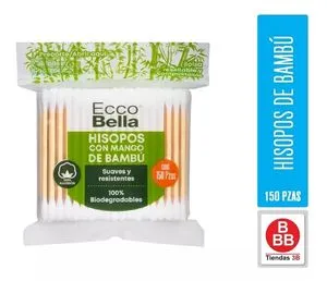 Oferta de Cotonetes De Bambu Hisopos Ecologicos Algodón Madera 150 Pz por $15 en Tiendas 3B