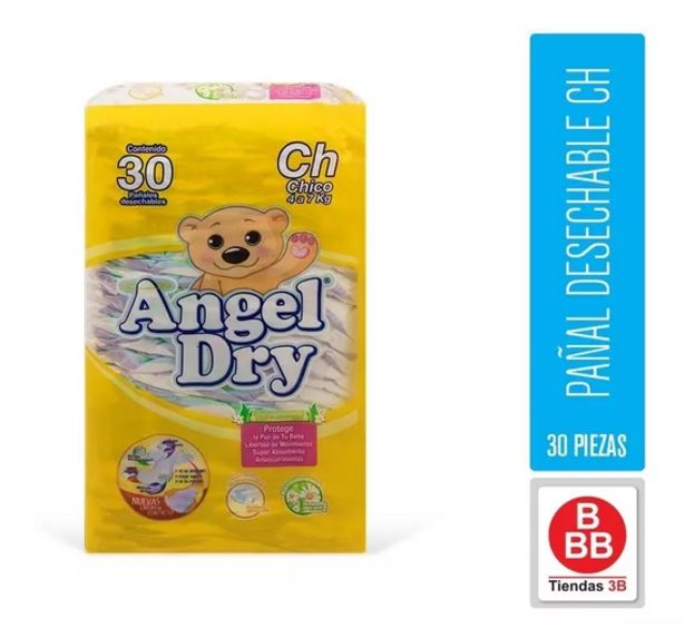 Oferta de Pañal Angel Dry Etapa 2 Chico 30 Pzas por $59 en Tiendas Tres B