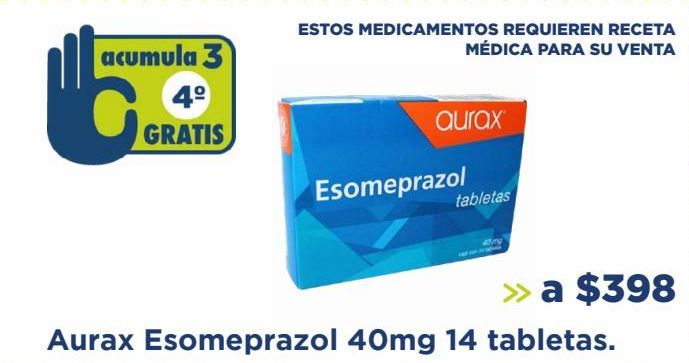 Oferta de Aurax Esomeprazol 40mg 14 tabletas. por $398