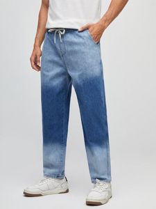 Oferta de Hombres Jeans de cintura con cordón de ombré por $356 en SHEIN