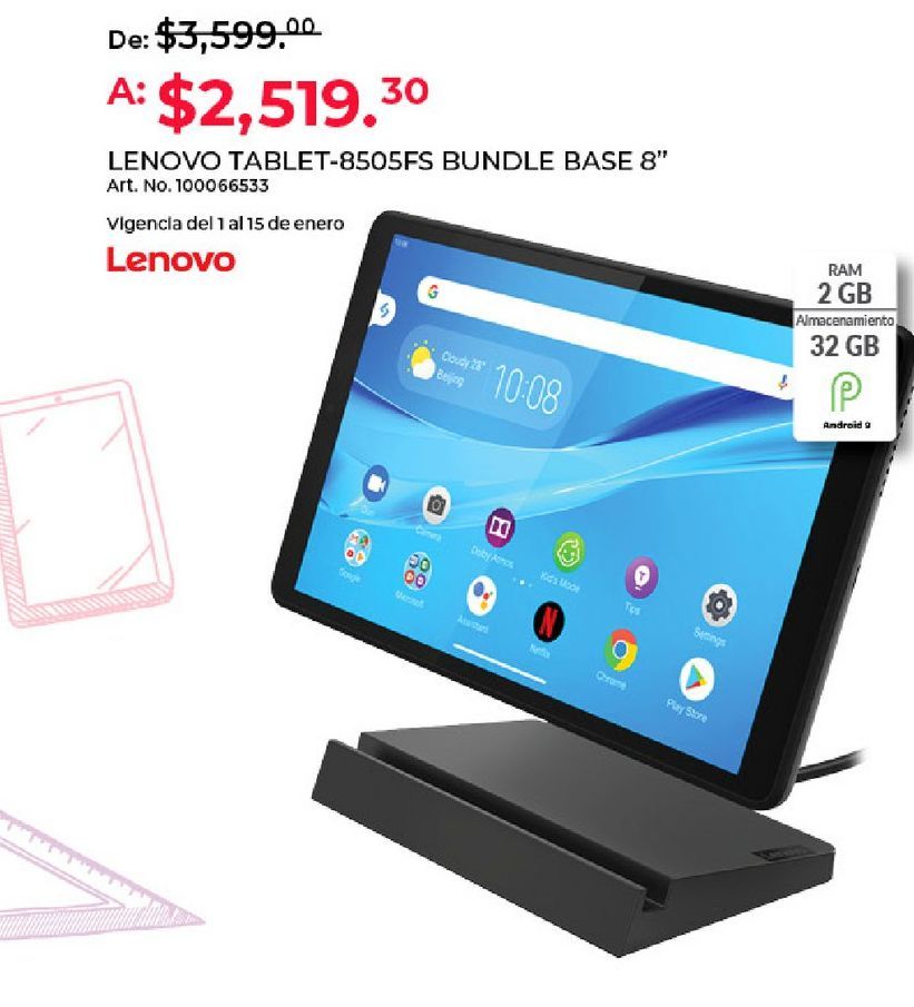 Oferta de Tablet Lenovo por $2519.3