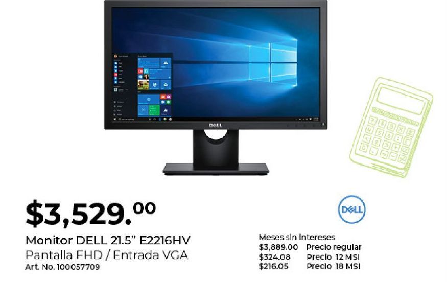 Oferta de Monitor led Dell por $3529
