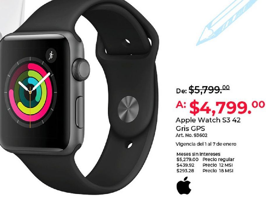 Oferta de Reloj inteligente Apple por $4799