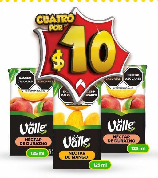 Oferta de Néctar de durazno Del Valle 125 ml por $10