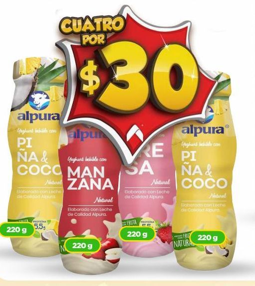 Oferta de Bebida piña y coco Alpura 220g por $30