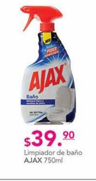 Oferta de Limpiador de baño AJAX 750ml por $39.9