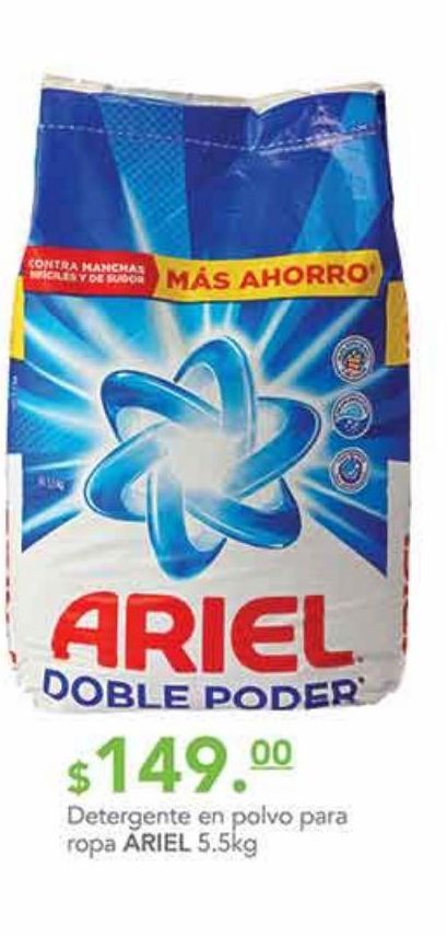 Oferta de Detergente en polvo Ariel 5,5 kg por $149