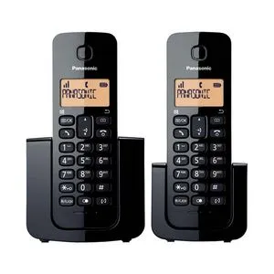 Oferta de Teléfono Inalámbrico Panasonic Negro 2 Auriculares KX-TGB112MEB por $1119 en Mega Audio