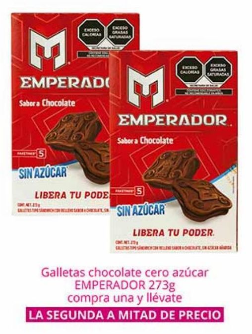 Oferta de Galletas chocolate cero azúcar Emperador 273g por 