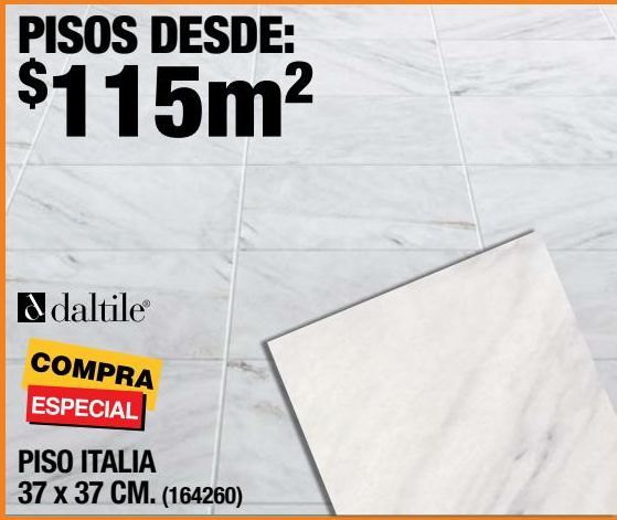Oferta de PISO ITALIA 37X37 BLANCO 2.11 M2 por $115