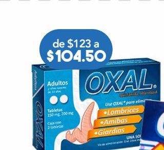 Oferta de Oxal Adultos 150mg 2 tabletas. por $104.5
