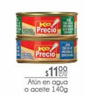 Oferta de Atún en agua o aceite 140g por $11