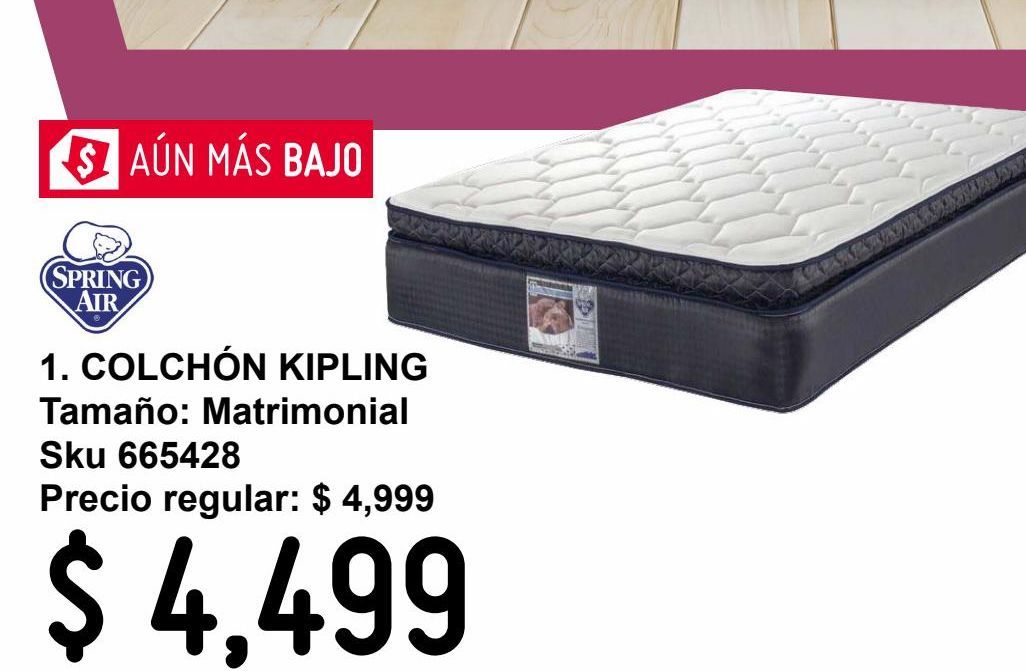 Oferta de Colchón matrimonial Kipling por $4499