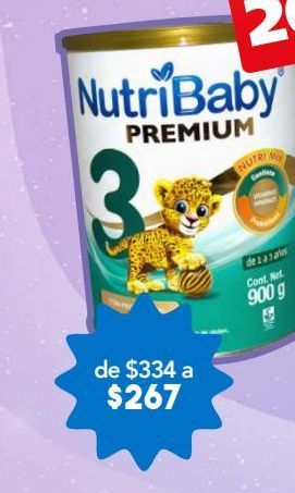 Oferta de NUTRIBABY 3 PREM FORMULA C/900GR por $267