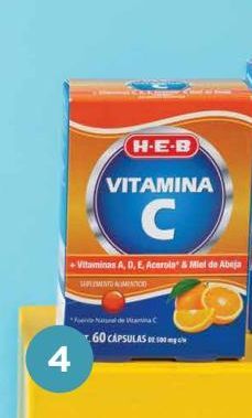 Oferta de Heb Vitamina C + Acerola Capsulas 30 pz por 