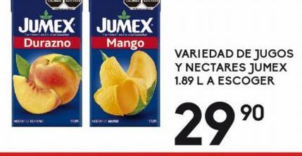 Oferta de Jugos y nectares Jumex 1,89L por $29.9