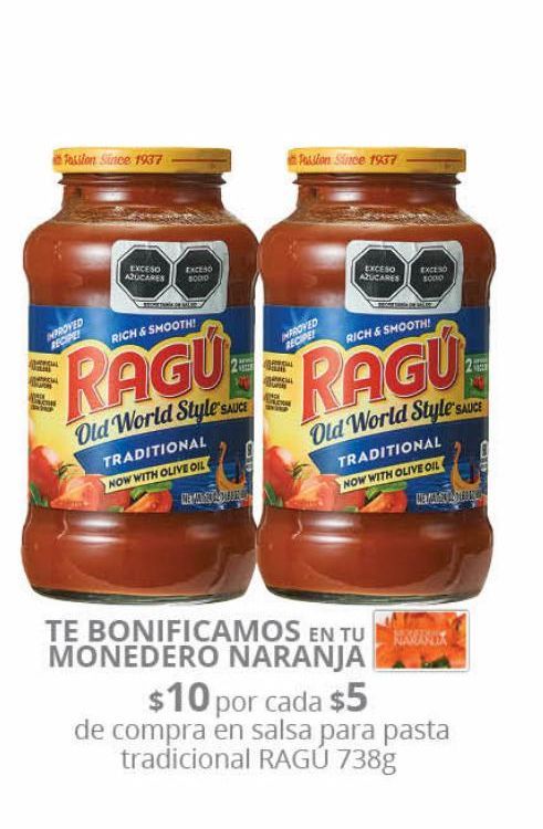 Oferta de Salsa para pasta tradicional Ragú 738g por 