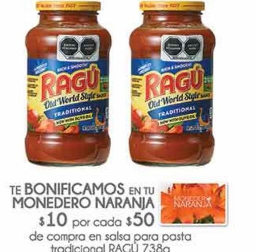 Oferta de Salsa para pasta tradicional Ragú 738g por 