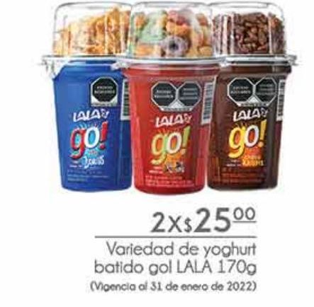Oferta de Variedad de yogurt batido gol Lala 170g x 2 por $25