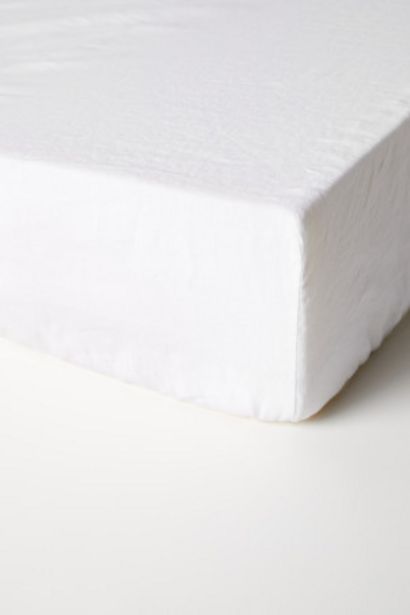 Oferta de Sábana ajustable lino lavado por $599 en H&M