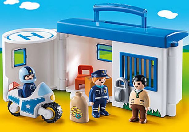 Oferta de 9382 1.2.3 Comisaría Policía Maletín por $509 en Playmobil