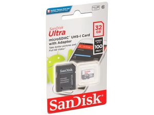 Oferta de Memoria SanDisk Ultra MicroSDHC UHS-1 de 32 GB, Clase 10, Incluye adaptador SD. por $89 en PCEL