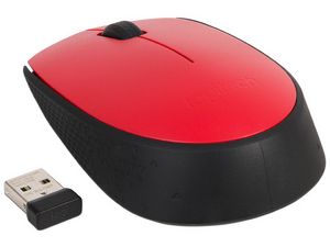 Oferta de Mouse Óptico Inalámbrico Logitech M170, USB. Color Rojo. por $219 en PCEL