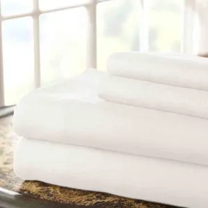 Oferta de Set de Sabanas Microfibra Matrimonial Blanco Kyuden Home por $599 en Hemsa