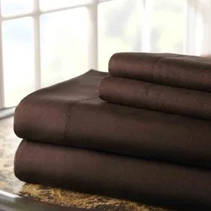 Oferta de Set de Sabanas Microfibra Matrimonial Chocolate Kyuden Home por $599 en Hemsa