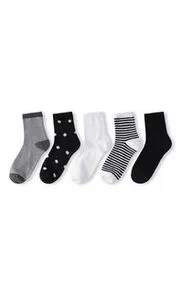 Oferta de Set De 5 Calcetines Medios Tonalidades Negras por $99 en C&A