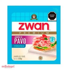 Oferta de Jamón de Pavo Virginia Zwan 250 gr. por $51.7 en SuBodega