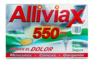 Oferta de Naproxeno Sodico Aliviax 550 Gramos por $95.9 en Scorpion