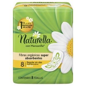Oferta de Toalla Femenina Naturella Man. Sin Alas 8 pzs por $13.8 en Scorpion