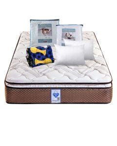 Oferta de Colchón Spring Air King Size VALUE + Sabanas Ensueño King Size + Protector Ensueño +  2 Almohada GRATIS+ Frasada GRATIS por $7289 en Super Colchones