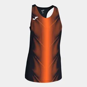 Oferta de Camiseta tirantes mujer Olimpia negro naranja por $405 en Joma