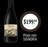 Oferta de Pinot noir Signoria por $199 en La Comer